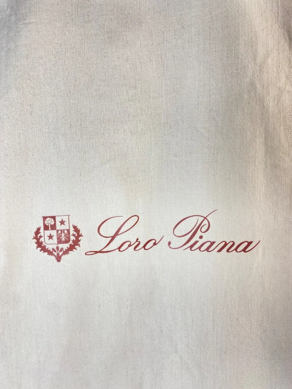 Loro Piana Authentic Cotton Garment Bag Ivory Travel Suit Coat Cover Italy